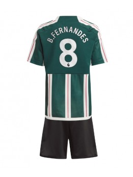 Manchester United Bruno Fernandes #8 Dječji Gostujuci Dres kompleti 2023-24 Kratak Rukavima (+ kratke hlače)